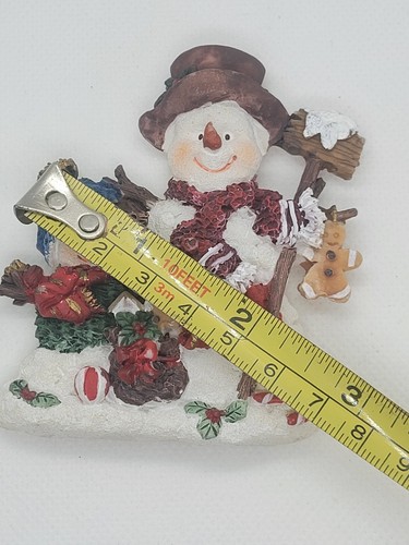 AVON Gift Collection Holiday Holders Toy Shop Vintage Magnet Snowmen Pair Of 2 - Picture 5 of 9