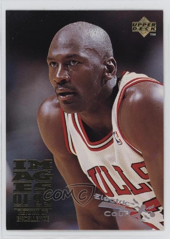 1995-96 Upper Deck Images of 95 Electric Court Michael Jordan #335 HOF 2hx