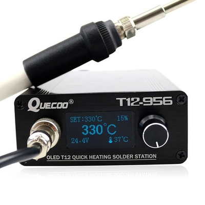 #ad QUICKO T12 956 OLED T12 Quick Heating Solder Station Kit with HandlePower Cable $41.64