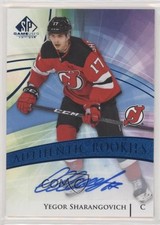 2020 Upper Deck SP Game Used Authentic Rookies Blue Yegor Sharangovich Auto 0a17