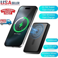 Magnetic Power Bank 10000mAh Portable Wireless Charger for iPhone and Samsung