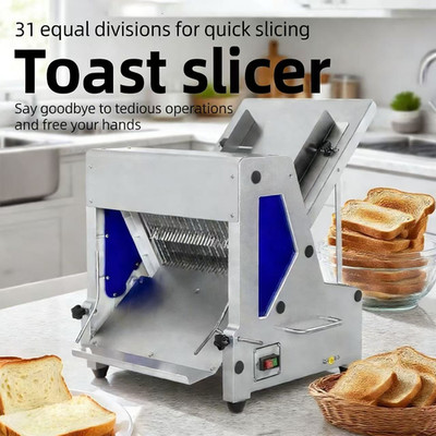 30 pieces Commercial Automatic Electric Toast Bread Slicer Loaf Cutting Machine]