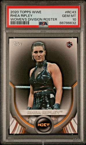 Rhea Ripley 2020 Topps WWE Women's Division Roster #RC43 RC PSA 10 Gem Mint
