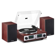 Vinyl Record Player with Speakers, Bluetooth Hi-Fi Turntable