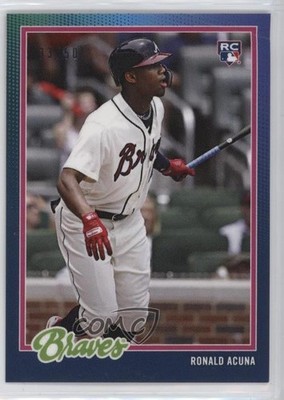 2018 Topps On Demand 1978 Tribute Blue 33/50 Ronald Acuna Jr #27B Rookie RC nf5