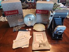 Vintage POLAROID Land Camera Highlander Model 80A Flash Gun 281 Set