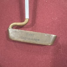 Vintage Burke Ding-A-Ling Brass Tuning Fork Putter 35 Inches Right Handed
