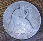 1859 LIBERTY SEATED HALF DOLLAR No Mint