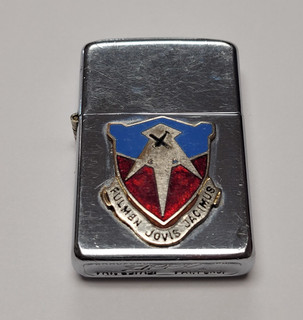 Vintage Zippo 1958 Military Emblem Lighter | Lightly Used Condition | VERY RARE