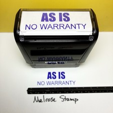 As Is No Warranty Rubber Stamp Purple Ink Self Inking Ideal 4913