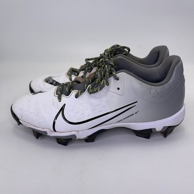 Nike Hyperdiamond 4 Fastflex Cleats White/Gray CZ5918-008 Womens Sz 9.5