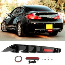 For Infiniti G37 S Coupe Rear Bumper Diffuser Lip Spoiler Splitter W Led Light For Infiniti G37 S Coupe Rear Bumper Diffuser Lip Spoiler Splitter W Led Light