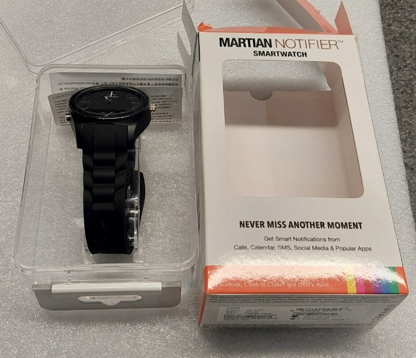 MARTIAN NOTIFIER Smartwatch Black X4L T200 - OPEN BOX - Image 2 of 4