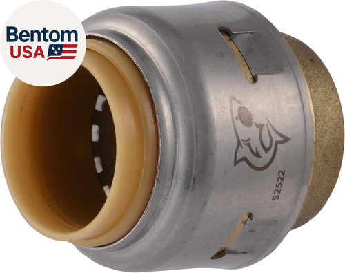 Max 1/2 Inch Push Cap, Push to Connect Brass Plumbing Fitting, PEX Pipe, Copper,