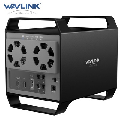 WAVLINK 4-Bay Hard Drive Enclosure for 3.5'' and 2.5'' SATA HDD/SSD w/Cooling Fan