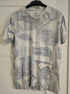 Tori Richard T Shirt, Size M, Ocean Chart