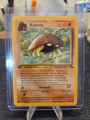  1999 POKEMON FOSSIL 50/62 KABUTO 1999-2000 COPYRIGHT 