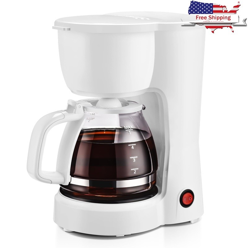 Removable Filter Automatic Shut Off Easy Brew Machine White