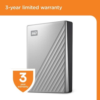 WD 2TB My Passport Ultra Portable HDD USB-C with software for device management,
