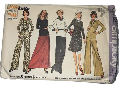 Vintage 1974 Simplicity Sewing Pattern 6612 Skirt Pants Top Size 8 B:31.5 Cut