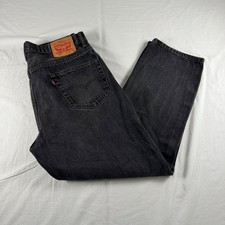 Levi's 550 Men's Size 36x30 Black Relaxed Fit Tapered Leg Jeans 100 Cotton
