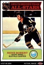 1975 Topps #296 Rene Robert  Second Team All-Stars Sabres 8 - NM/MT
