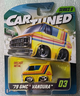 MGA Entertainment CarTuned Series 9 '79 GMC Vandura Diecast Metal Yellow Van