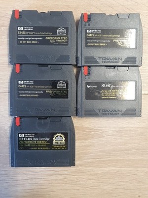 4x HP C4425 Data Cartridge 8GB/TR-4 +1x hp travan 8GB Data Cartridge C4425A TR-4