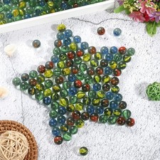 400 pcs Color Mixing Glass Marbles ,9/16 inch Bulk for Kids Marble Games,DIY ...