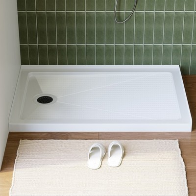 HOROW Single Threshold Shower Base, Slip-Resistant Shower Pan for Bathroom