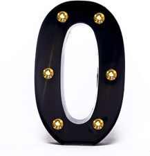 Black Light up Numbers,Black and Gold Party Decorations,Marquee Numbers,Black Ro