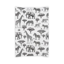 Anti Roll Changing Mat Safari -  Padded Waterproof Soft & Wipe Clean