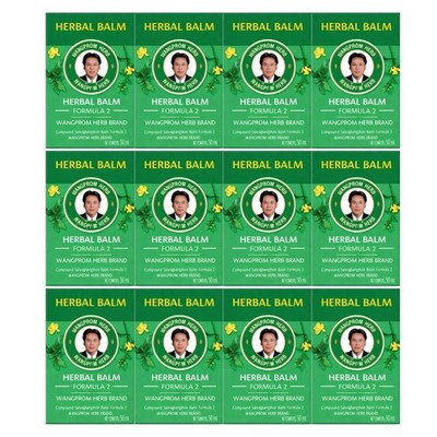 1-12x Wang Prom 50g Green Herbal Balm Pain Relief & Swelling Insect Bites Itchy