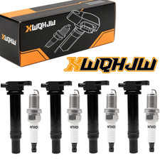 4X Ignition Coil  IRIDIUM Spark Plug For 2006-2011 Hyundai Accent Kia Rio UF499