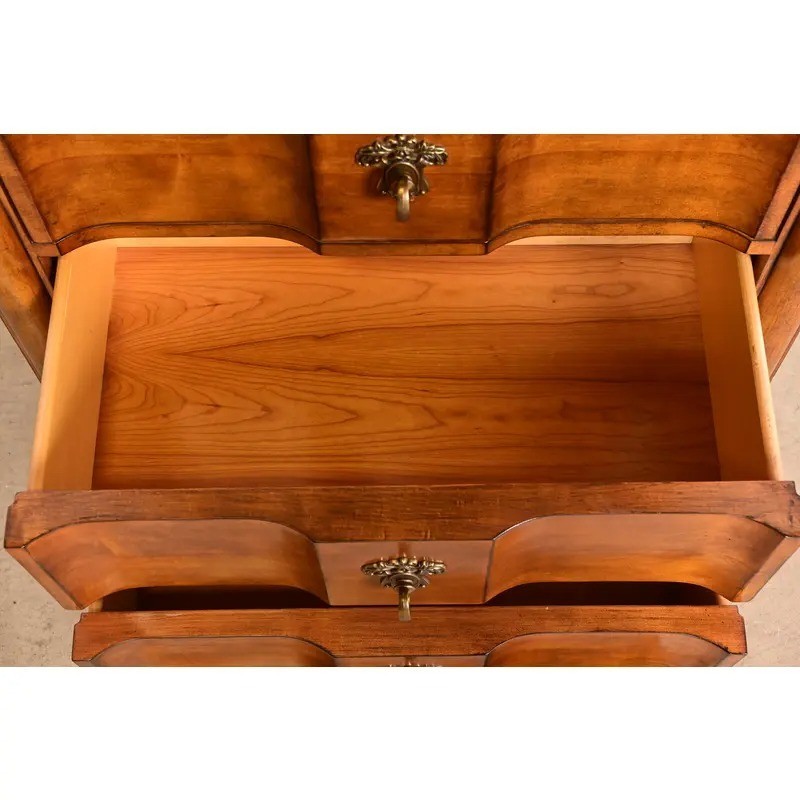 Drexel Heritage French Empire Carved Fruitwood Lingerie Chest or Semainier