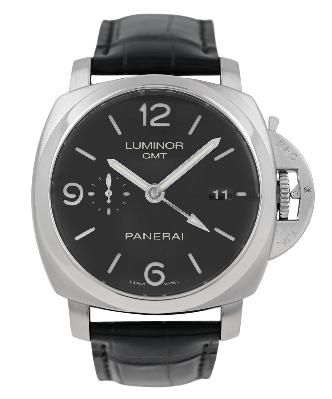 Panerai — Panerai Luminor Marina 1950 3 Days PAM00320 GMT Date Steel 45MM Men's Automatic