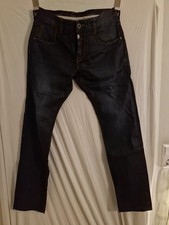 Timezone Denim New Eduardo W36 L34 Dyed Coated Jeans 👖  Dunkel blau