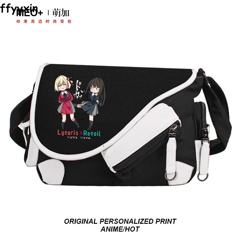 Lycoris Recoil Anime Crossbody Bag Shoulder Bag Unisex Student Schoolbag #B