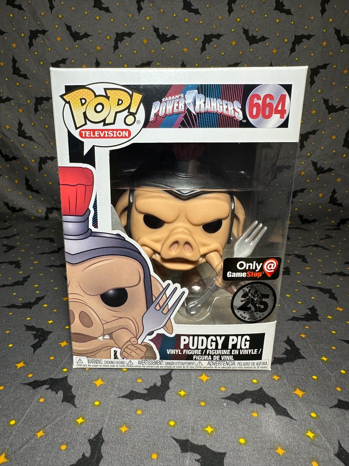 Funko Pop Power Rangers Pudgy Pig 664 Gamestop Exclusive 25Th Anniversary