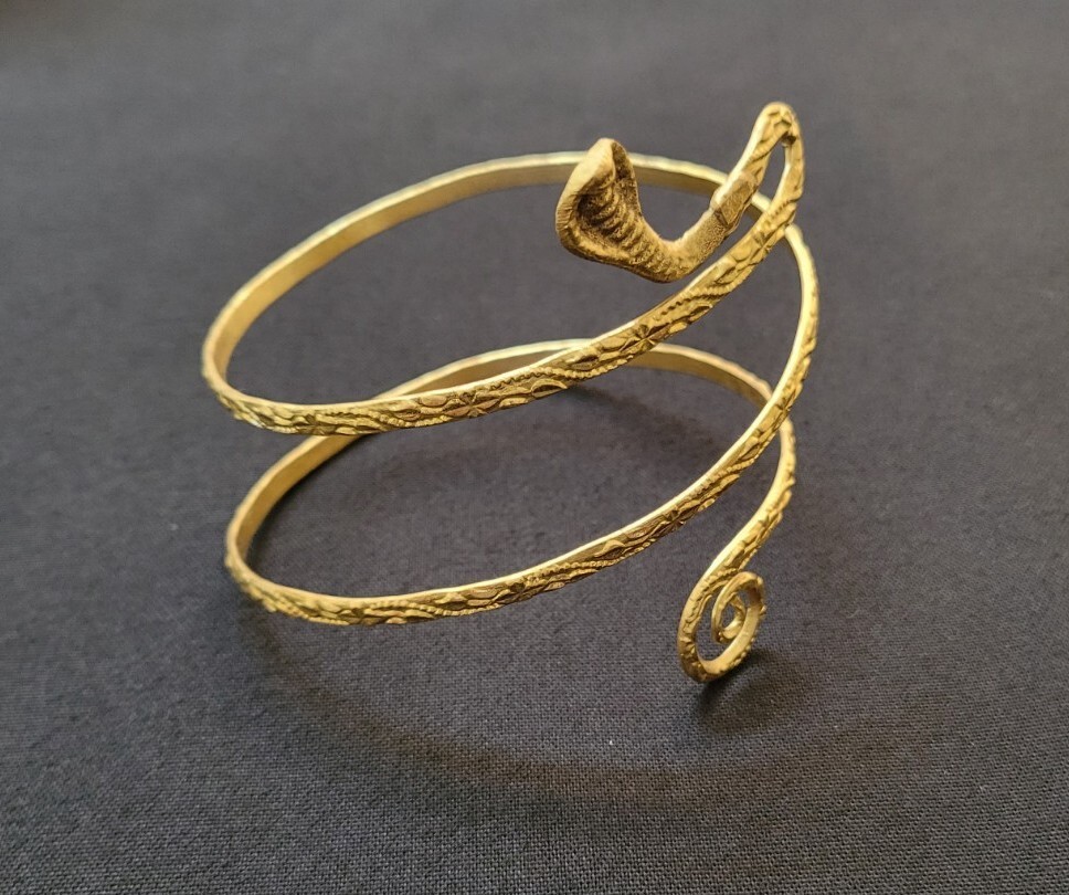 Vintage Brass Cobra Snake Arm Bangle Bracelet eBay