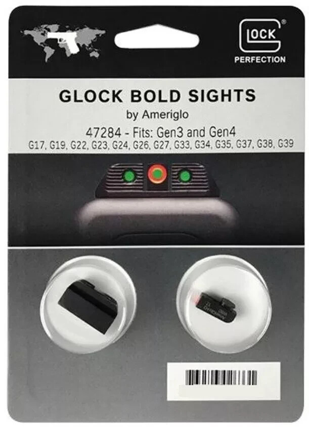 Glock Bold Night Sight Set 17 19 26 22 23 27 33 34 35 37 38 39 by