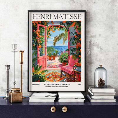 Henri Matisse Druck, Henri Matisse Ausstellungsposter, buntes Wandbild (26d)