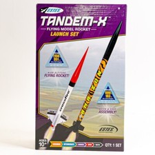 Estes 001469 Tandem-X Flying Model Rocket Launch Set - New