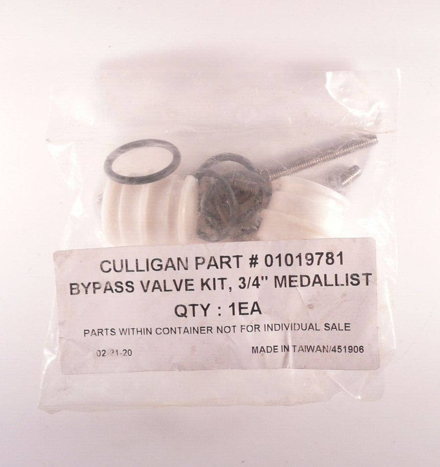 "New" Culligan 01019781 Water Softener Parts Medallist 3/4" Bypass Coupling Kit