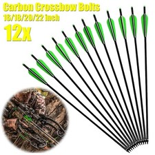 Aluminum Crossbow Bolts 16/18/20/22"inch Hunting Arrows Half Moon Nock Outdoor