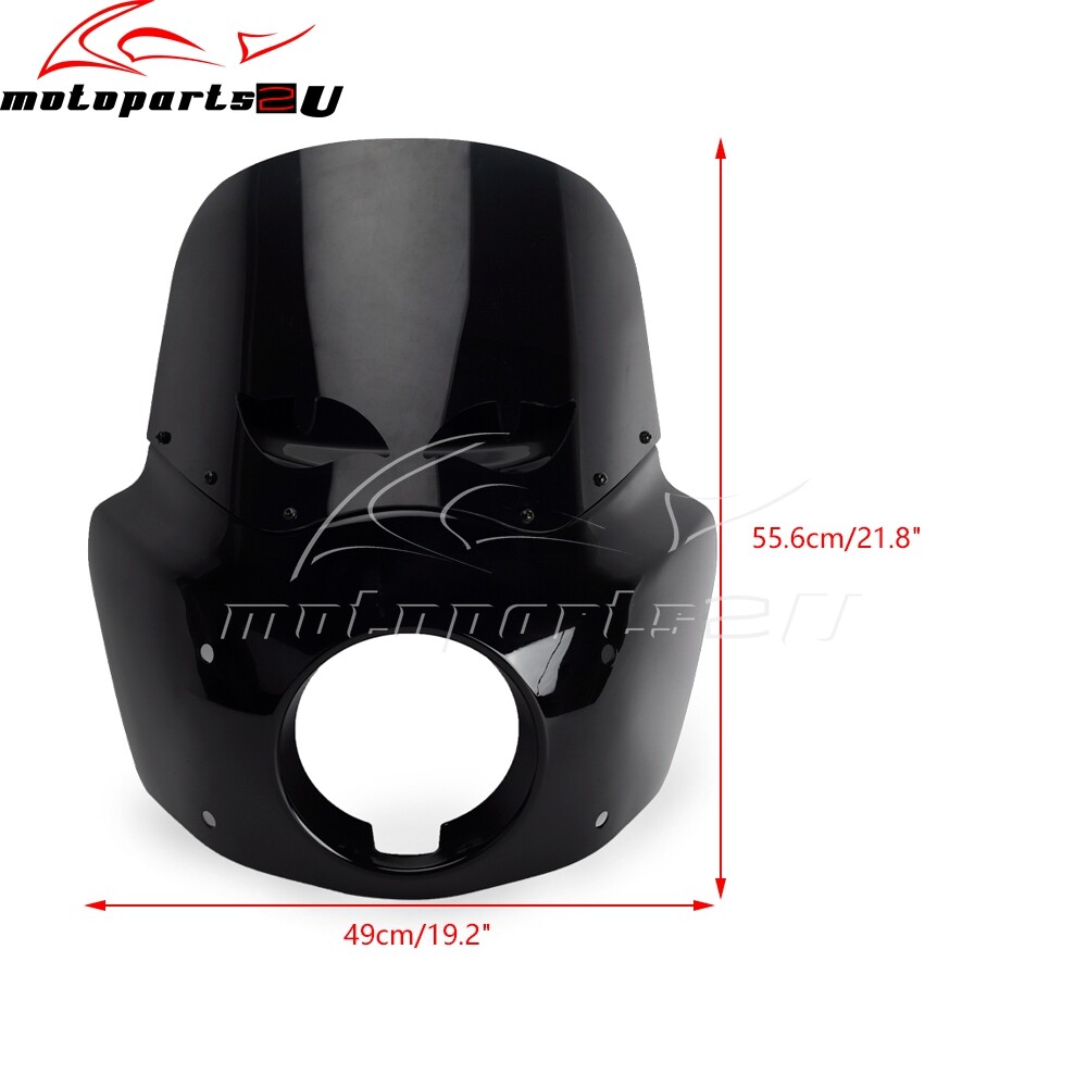 For Harley 41MM-49MM Forks Club Style Headlight Fairing w/ 12