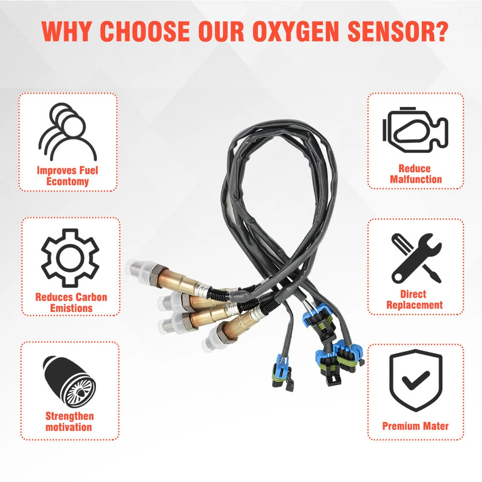 4x Oxygen Sensor For 2009-11 Buick Enclave Chevrolet Traverse GMC Acadia 3.6L V6 - Imagem 2 de 4