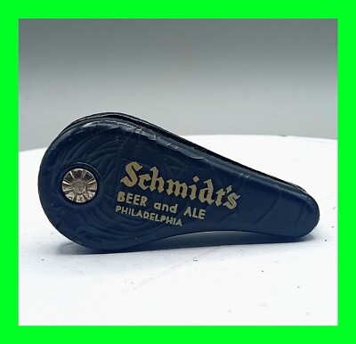 Unique Vintage Schmidt's Beer & Ale Philadelphia Ad Leather Key Holder RARE HTF 