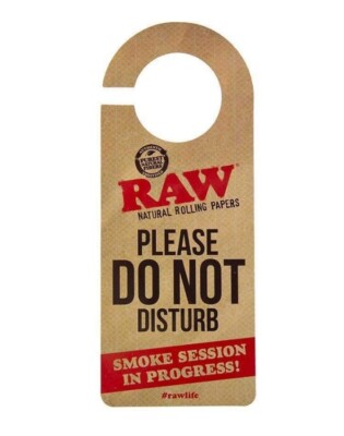 RAW Papers Türschild Smoke Session / Nicht stören / 8 Zoll mal 3 Zoll
