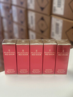 5 X * RED DOOR * Elizabeth Arden 1.5 oz Cream Deodorant * BRAND NEW SEALED *